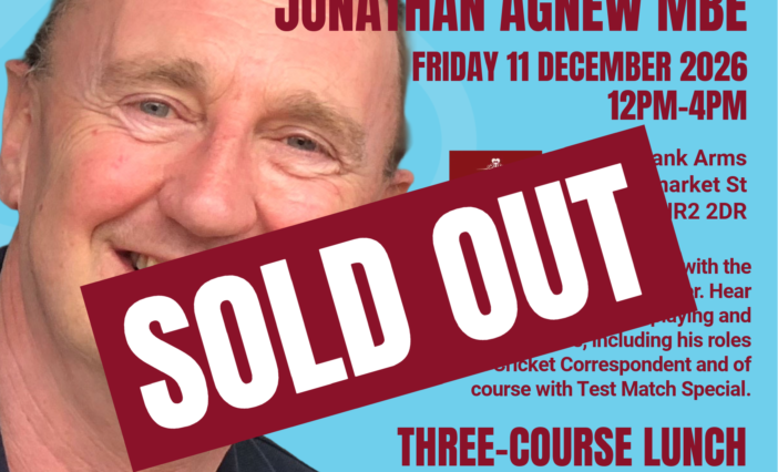 Agnew lunch now sold out